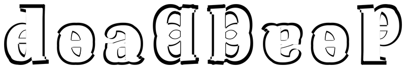 Ambigram for deadbeef in Sourceserifpro-bold
